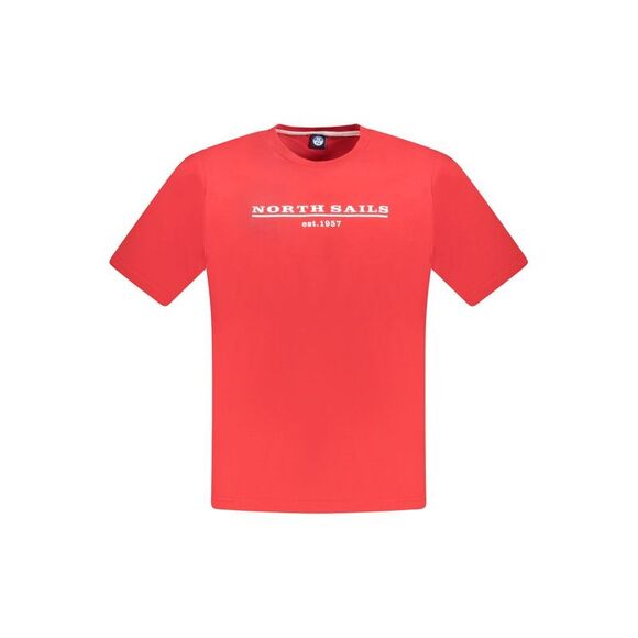 North Sails Red Cotton Men Men's T-Shirt
